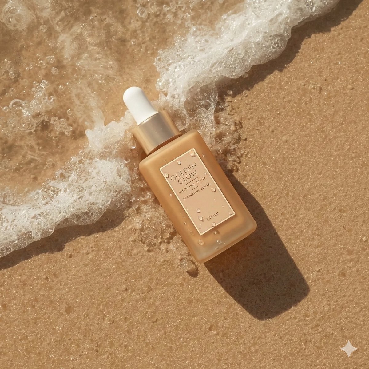 Ultra realistic summer skincare product photography of a bron... 3
