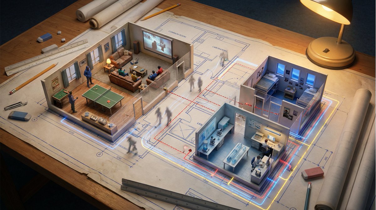 An architectural floor plan of {BUILDING TYPE} spread across... 4