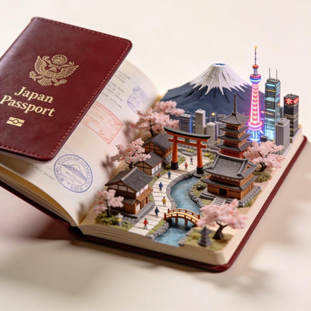 Hyper realistic open [COUNTRY] passport on a studio surface,... 2