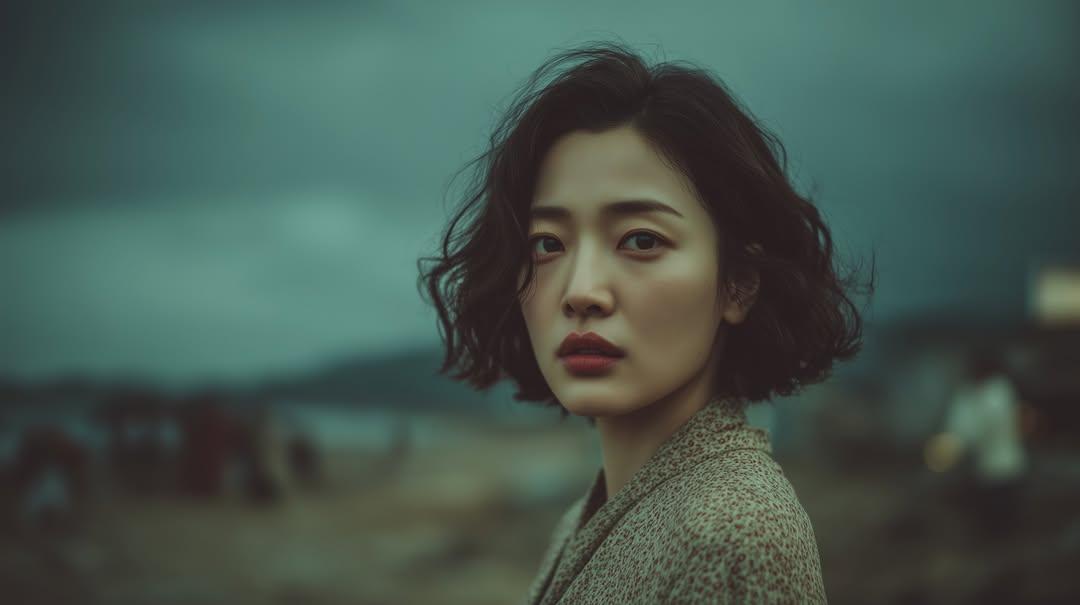 Photorealistic cinematic portrait of a young East Asian woman... 2
