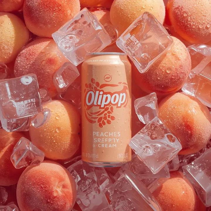 Ultra realistic commercial product photography of a pastel pe...