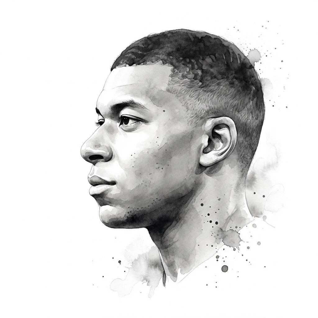 Transform the input photo into a refined monochromatic ink po... 2