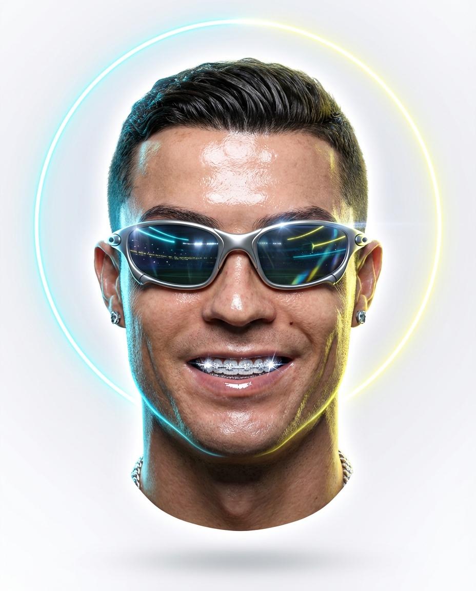 Hyper stylized dynamic 3D floating head portrait of the attac... 2