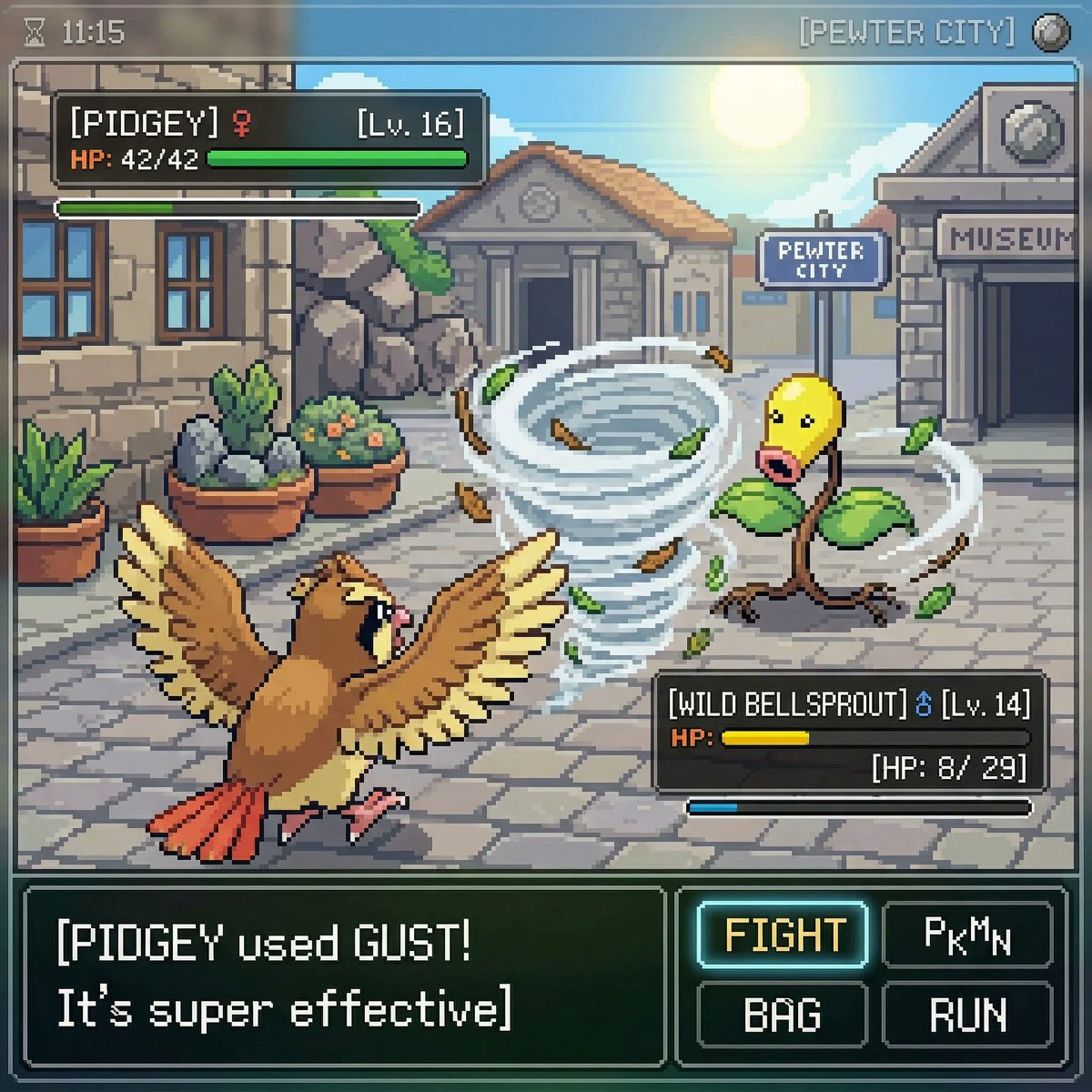 inspired by a classic pokemon gameboy screenshot but it's hig... 2
