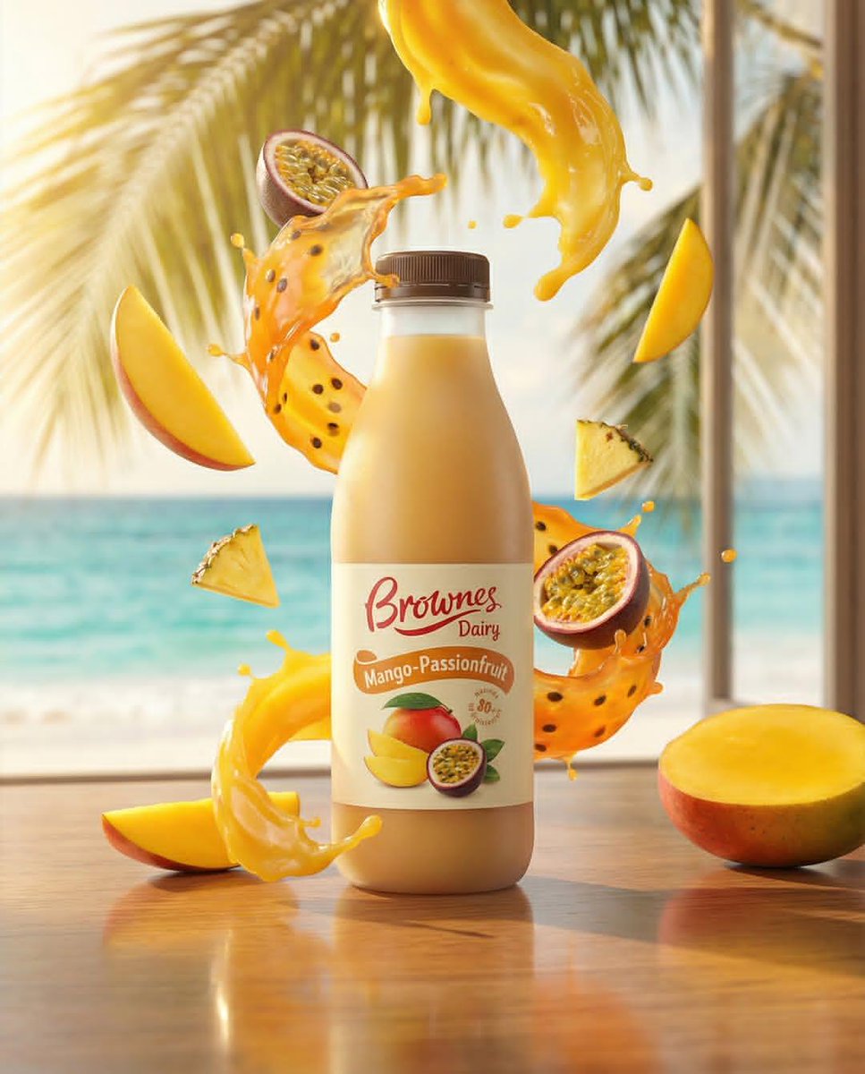 Ultra realistic product ad of a premium fruit drink bottle, d... 2