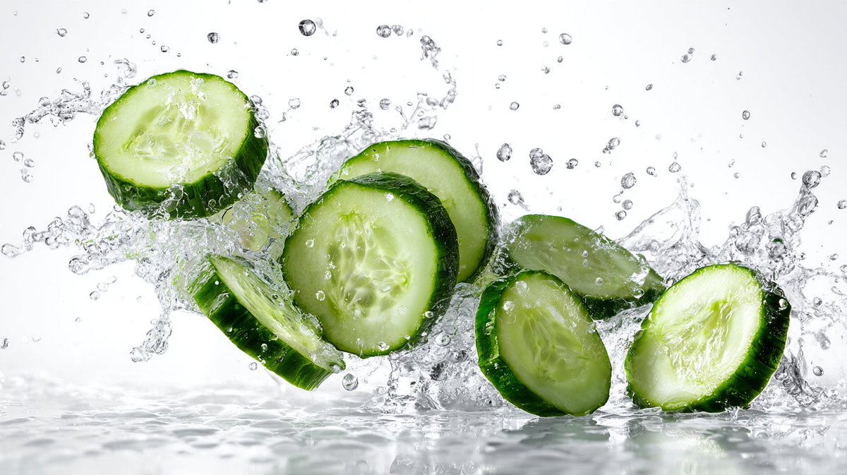 a photo of sliced [ingredient] in mid air. the background is... 2