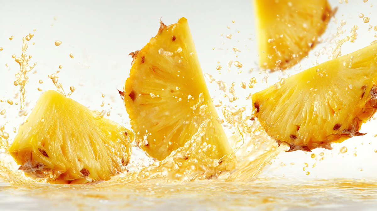 a photo of sliced [ingredient] in mid air. the background is... 3