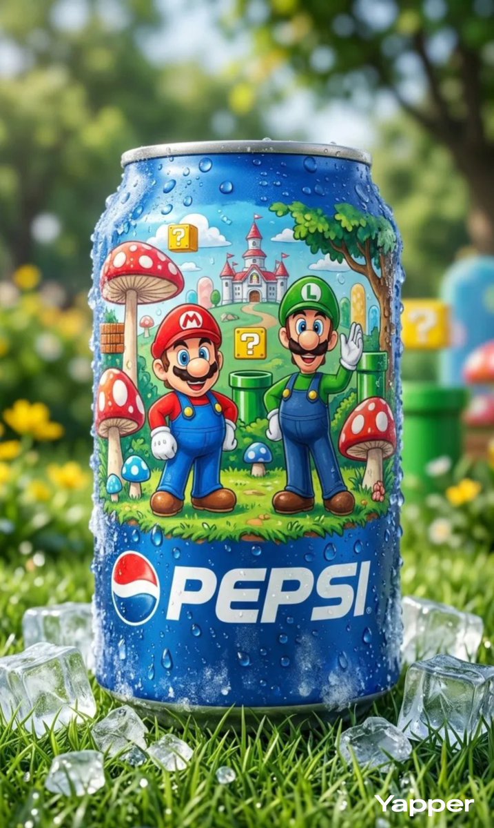 Ultra realistic product photography of a chilled blue Pepsi c...
