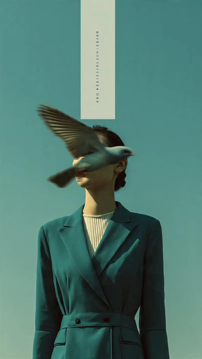 Editorial photography, a woman wearing a structured deep teal... 2