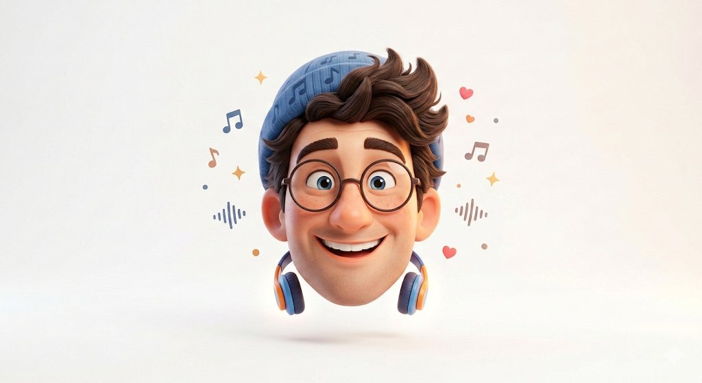 3D avatar of a man, with a happy face on a white background,... 2