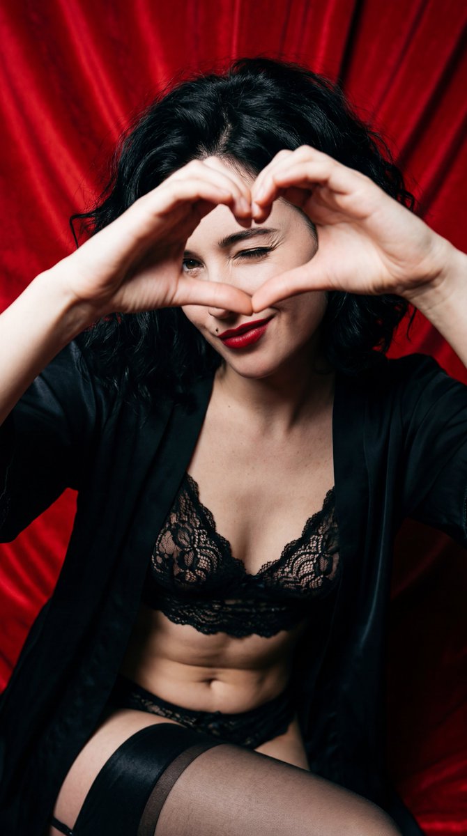 Subject: A young woman with wavy, tousled jet black hair. She... 2