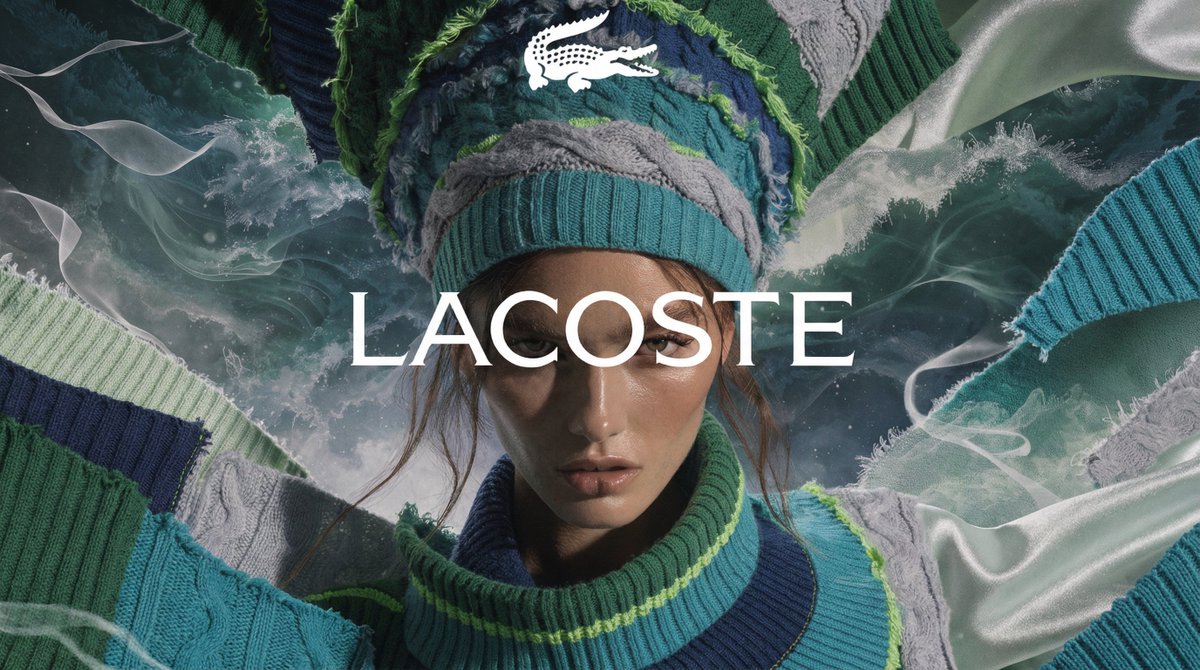 [BRAND]. A high fashion campaign poster. A model with a stron... 4