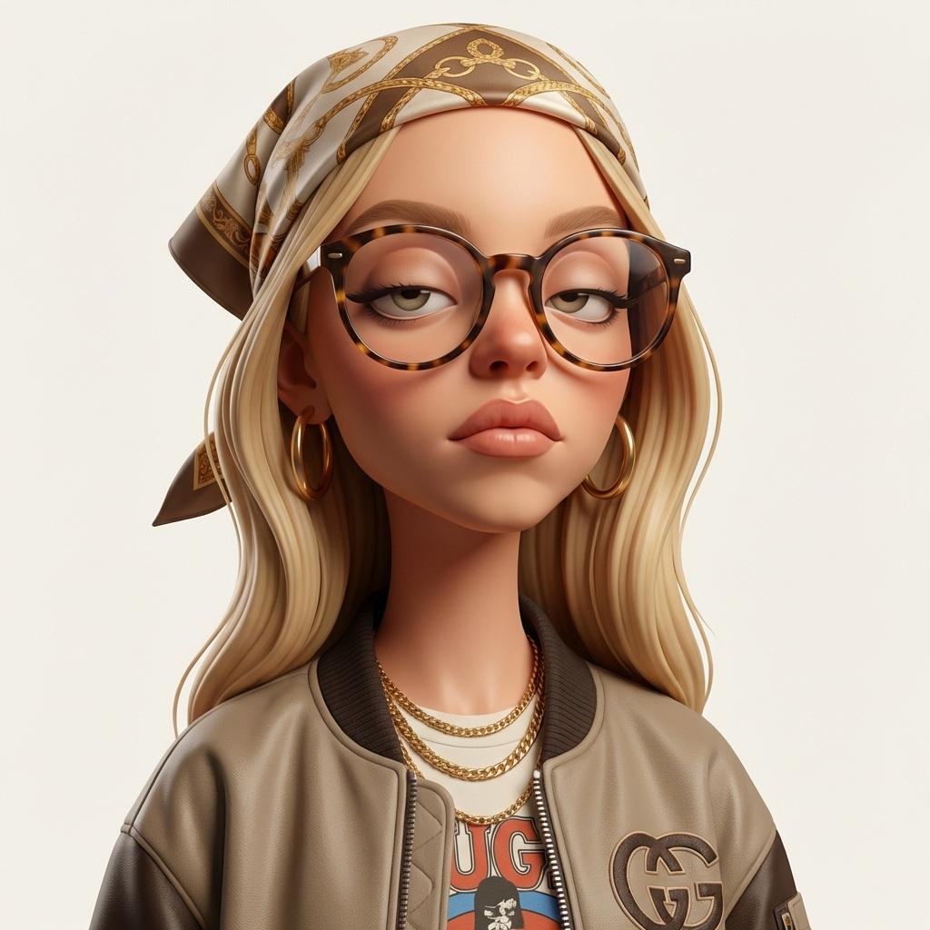 Create an exaggerated stylized 3D caricature character portra... 4