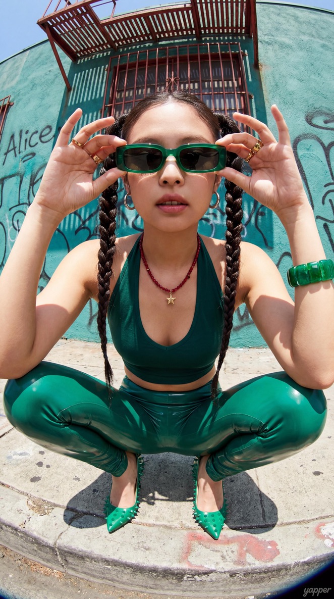 Generate a highly detailed, photorealistic 8K streetwear fash... 2
