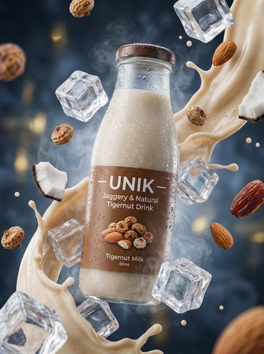 Ultra realistic lifestyle beverage advertisement featuring a... 2