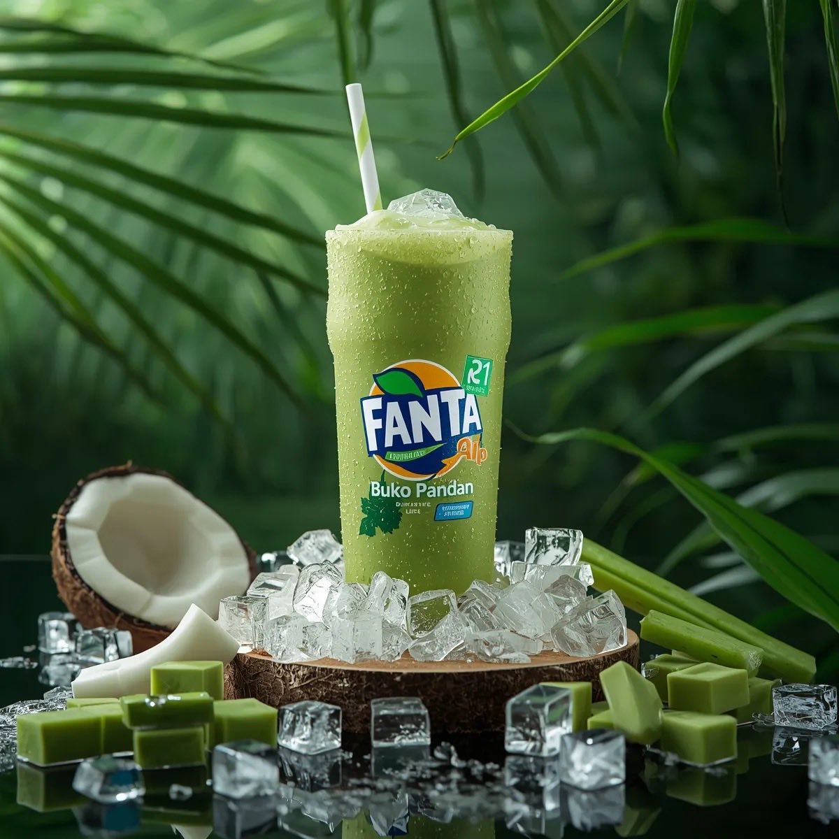 Ultra realistic commercial product photography of a cold gree... 2