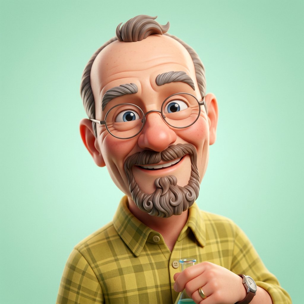 High quality stylized 3D CGI big head cartoon render of Harry... 2