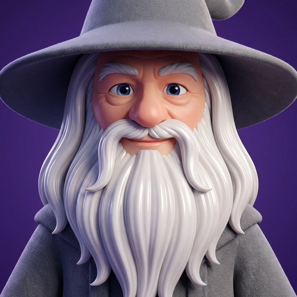 High quality stylized 3D CGI big head cartoon render of Harry... 3