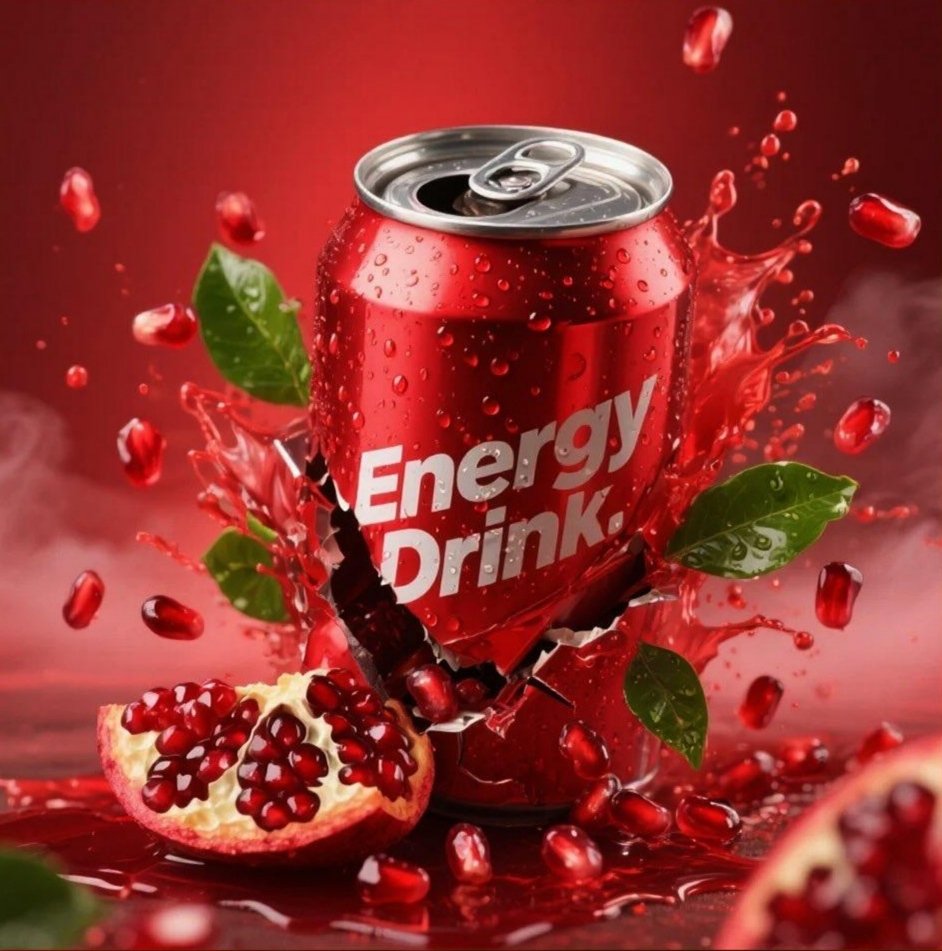 Hyper realistic product advertisement of a protein shake can... 3