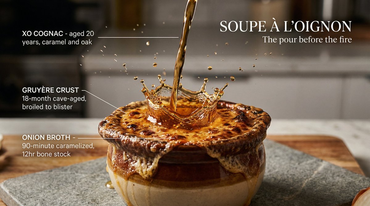 [DISH] at the precise moment of a dramatic [LIQUID] pour in u... 2