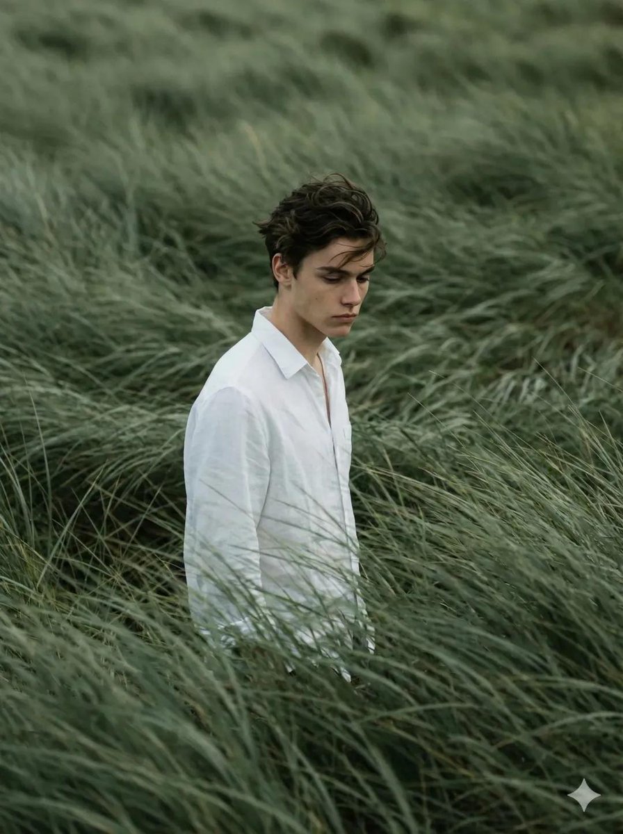 Create a 3:4 cinematic, atmospheric editorial portrait using... 2