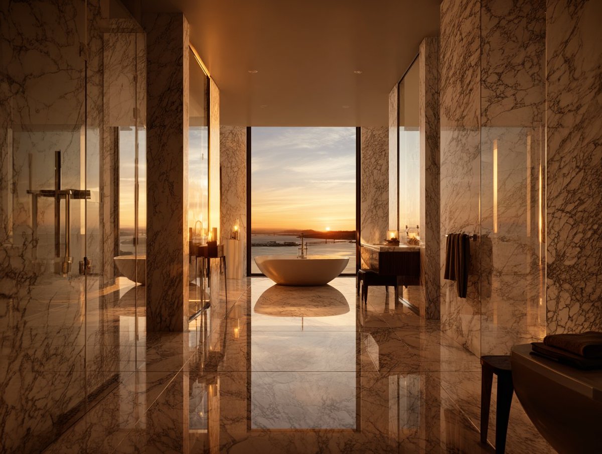 Ultra realistic interior of [luxury space], warm [light sourc... 4