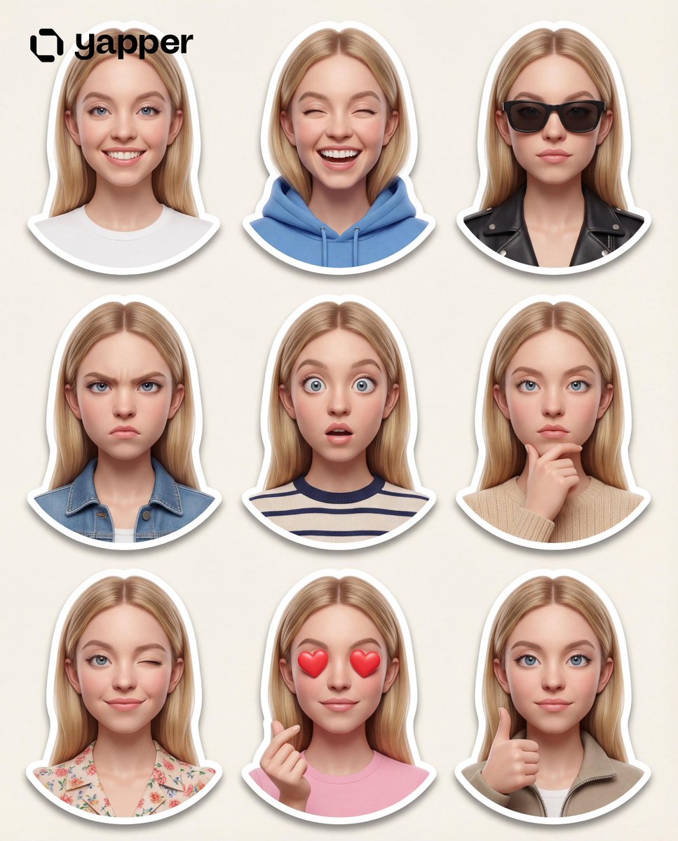 Create a premium Pixar style 3D character sticker set that is... 2