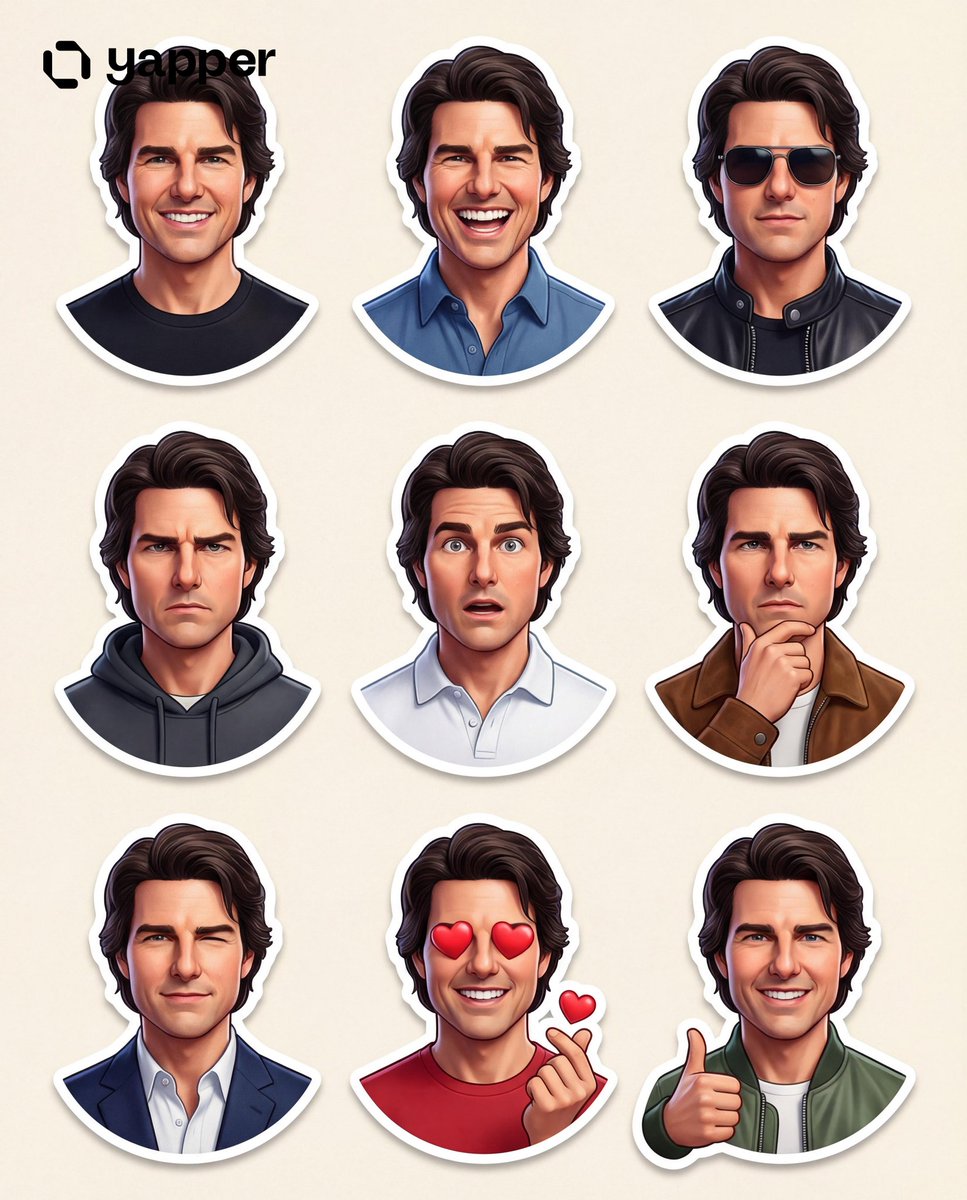 Create a premium Pixar style 3D character sticker set that is... 3
