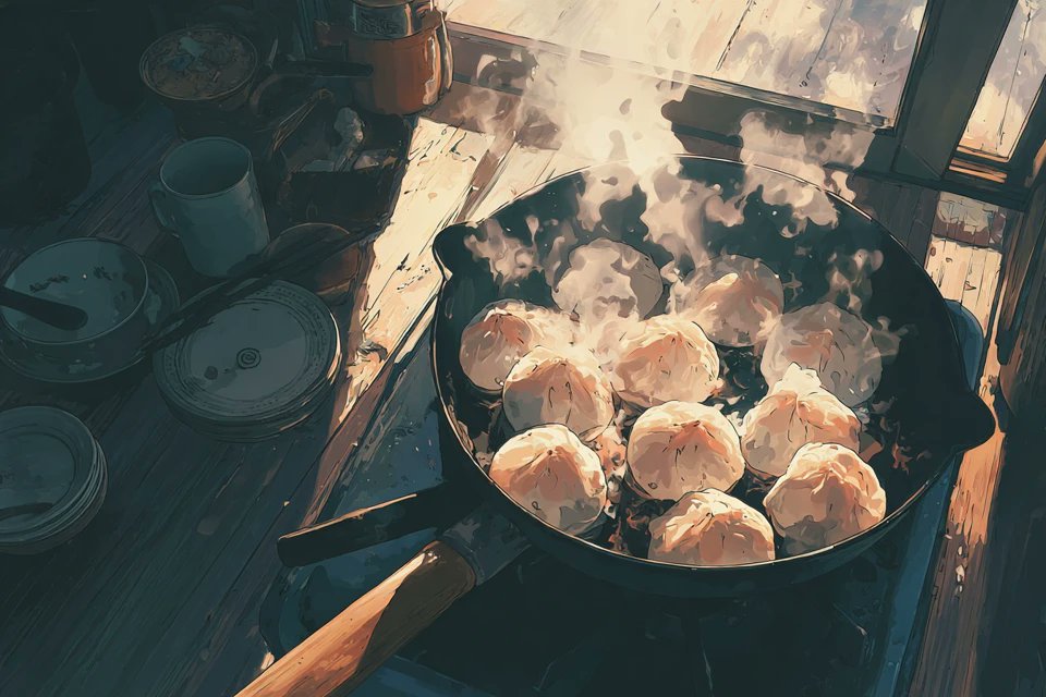 Anime Kitchen Tips: A Guide to Cinematic Food Illustrations and Light-and-Shadow Composition 3
