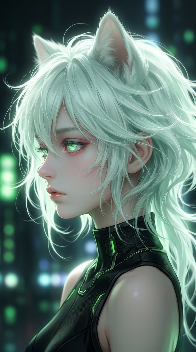 白鹿少女赛博写实肖像提示 4