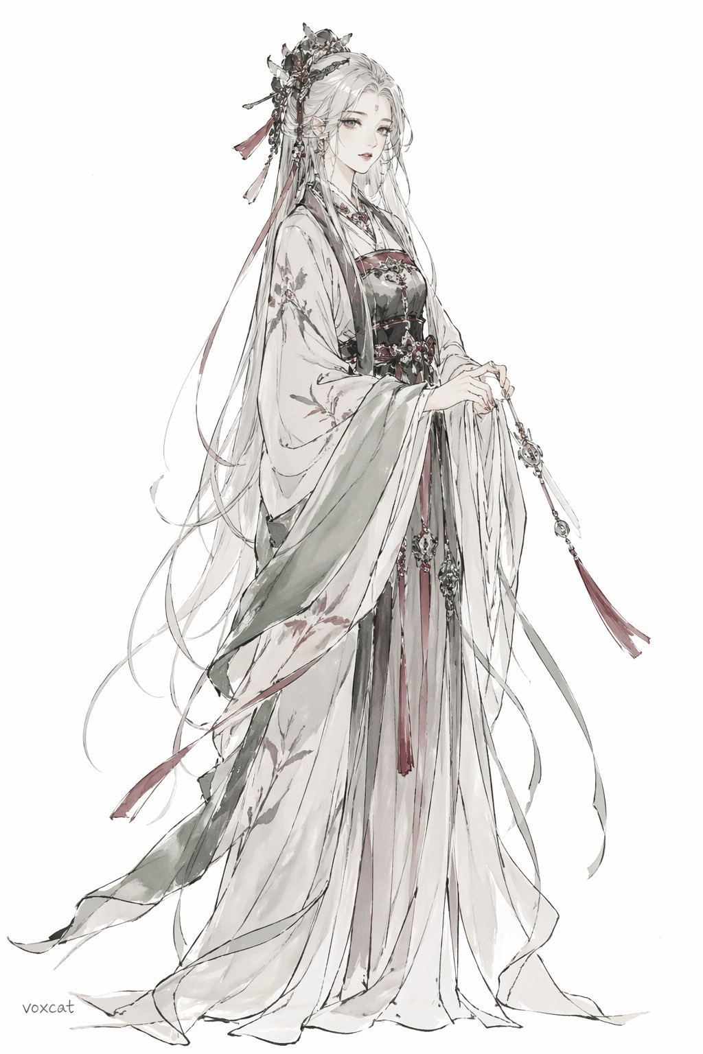 用书写感笔触生成东方线稿插画 4